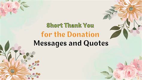 31 Short Thank You Messages For the Donations .